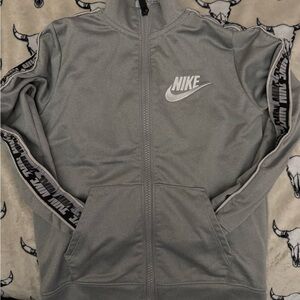 Nike Gray Full-Zip Kids Hoodie